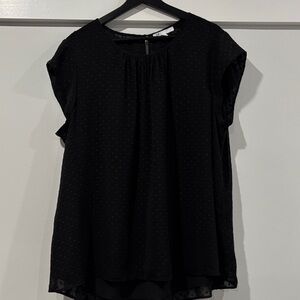 DR2 Black Textured Blouse